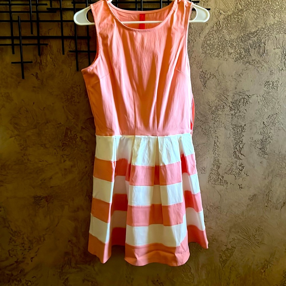 Brand new - coral/white A -line dress